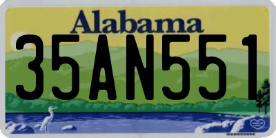 AL license plate 35AN551