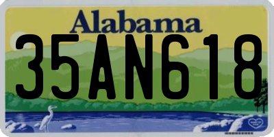 AL license plate 35AN618