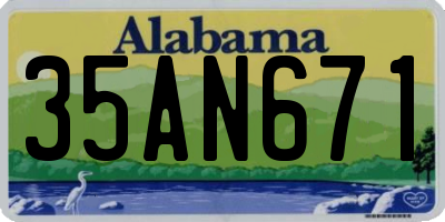 AL license plate 35AN671