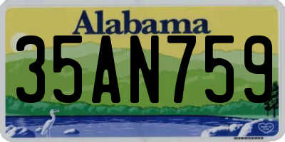 AL license plate 35AN759