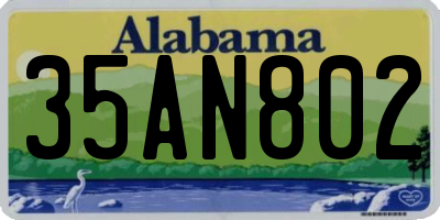 AL license plate 35AN802