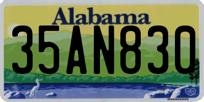 AL license plate 35AN830