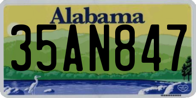AL license plate 35AN847