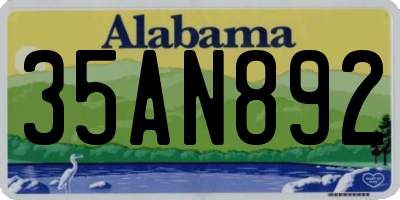 AL license plate 35AN892