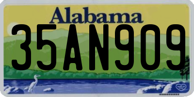 AL license plate 35AN909