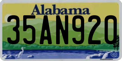 AL license plate 35AN920