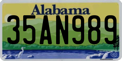 AL license plate 35AN989