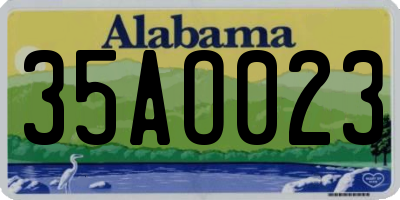 AL license plate 35AO023