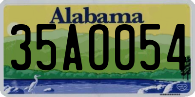 AL license plate 35AO054