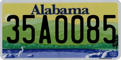 AL license plate 35AO085