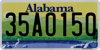 AL license plate 35AO150
