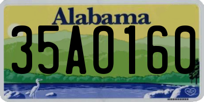 AL license plate 35AO160