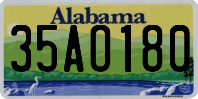 AL license plate 35AO180