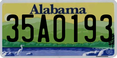 AL license plate 35AO193