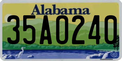 AL license plate 35AO240