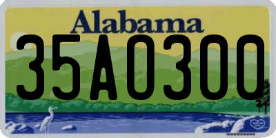 AL license plate 35AO300