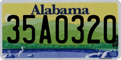 AL license plate 35AO320