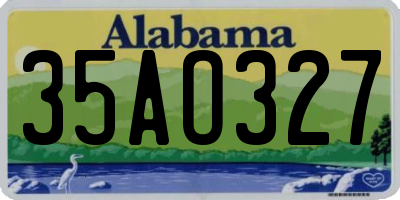 AL license plate 35AO327