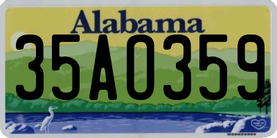 AL license plate 35AO359