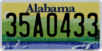 AL license plate 35AO433