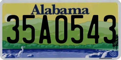 AL license plate 35AO543