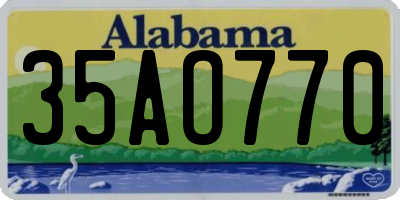 AL license plate 35AO770