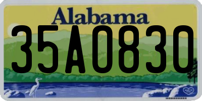 AL license plate 35AO830