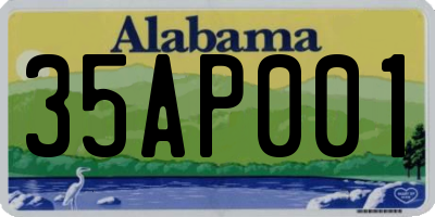 AL license plate 35AP001