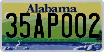 AL license plate 35AP002