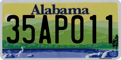 AL license plate 35AP011