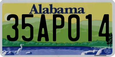 AL license plate 35AP014