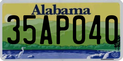 AL license plate 35AP040