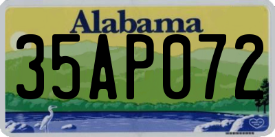 AL license plate 35AP072