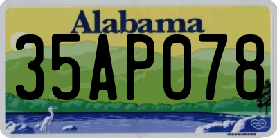 AL license plate 35AP078