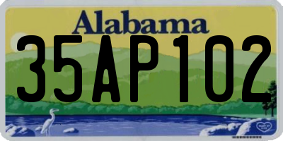 AL license plate 35AP102