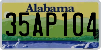 AL license plate 35AP104