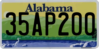 AL license plate 35AP200