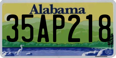 AL license plate 35AP218