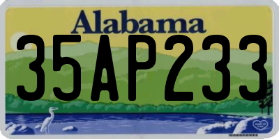 AL license plate 35AP233