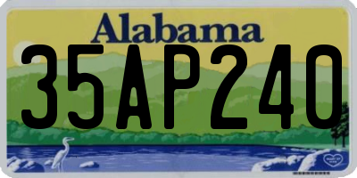AL license plate 35AP240