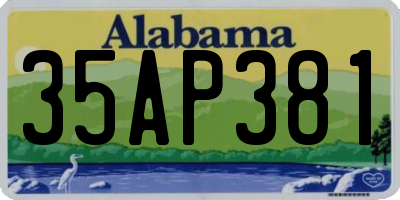 AL license plate 35AP381