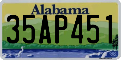 AL license plate 35AP451