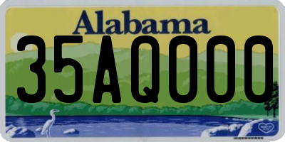 AL license plate 35AQ000