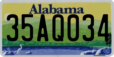 AL license plate 35AQ034