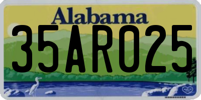 AL license plate 35AR025