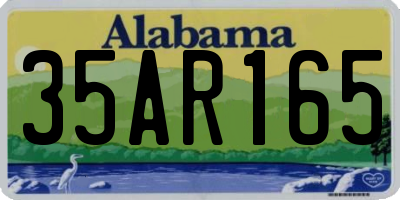 AL license plate 35AR165