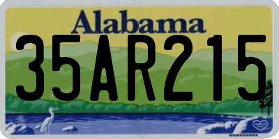 AL license plate 35AR215