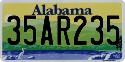 AL license plate 35AR235