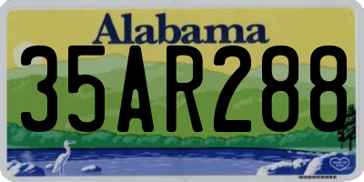 AL license plate 35AR288