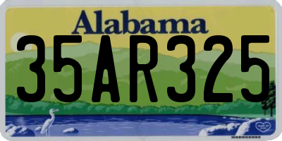 AL license plate 35AR325